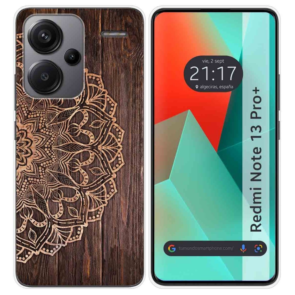Funda Silicona para Xiaomi Redmi Note 13 Pro+ Plus 5G diseño Madera 06 Dibujos