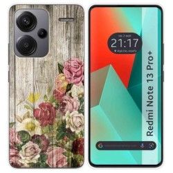 Funda Silicona para Xiaomi Redmi Note 13 Pro+ Plus 5G diseño Madera 08 Dibujos