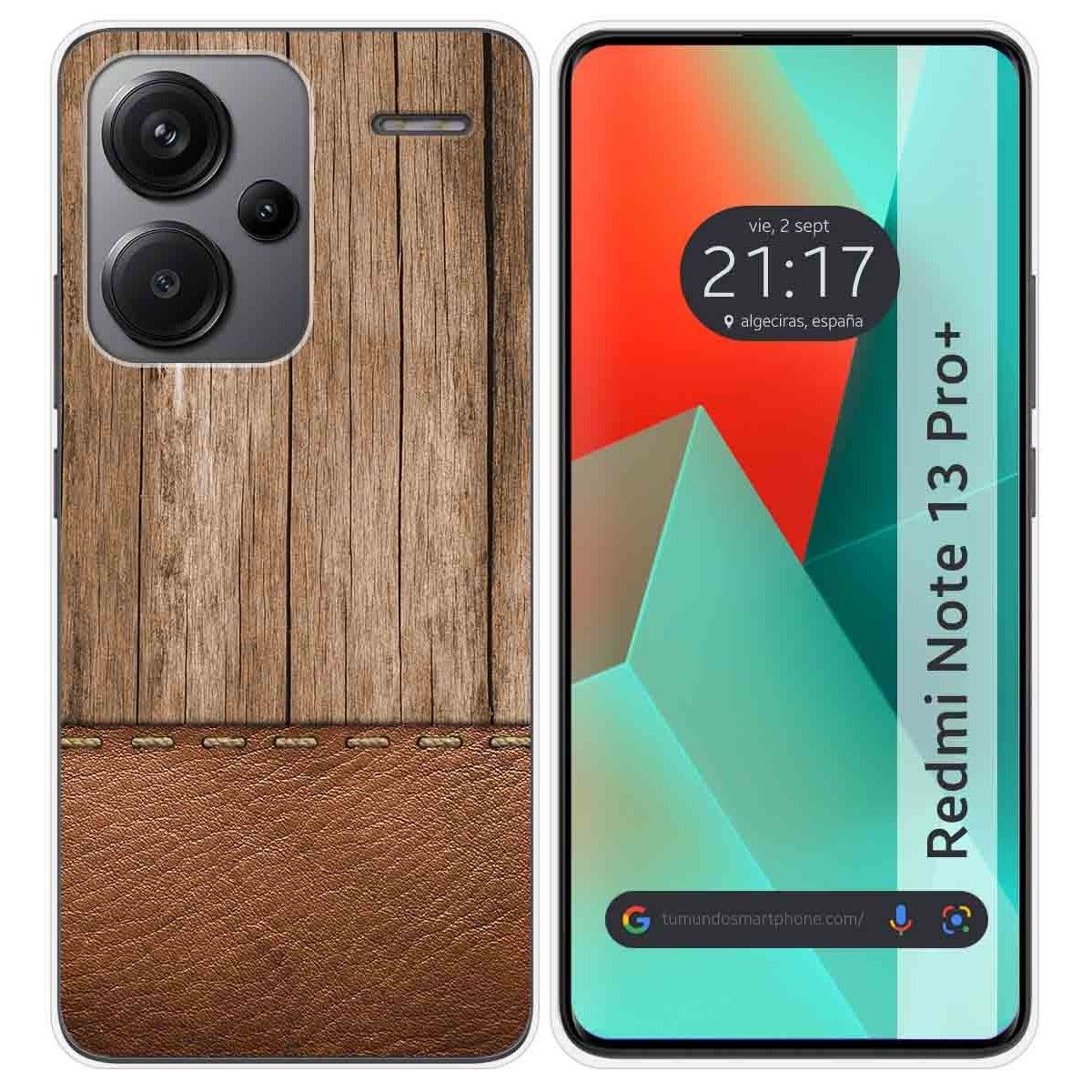 Funda Silicona para Xiaomi Redmi Note 13 Pro+ Plus 5G diseño Madera 09 Dibujos