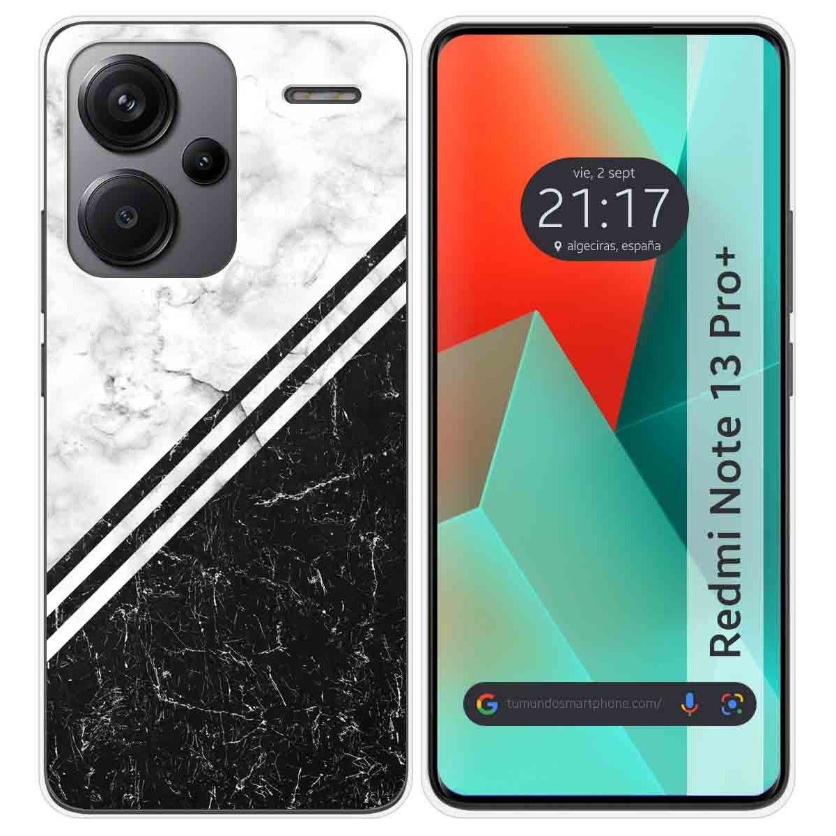 Funda Silicona para Xiaomi Redmi Note 13 Pro+ Plus 5G diseño Mármol 01 Dibujos