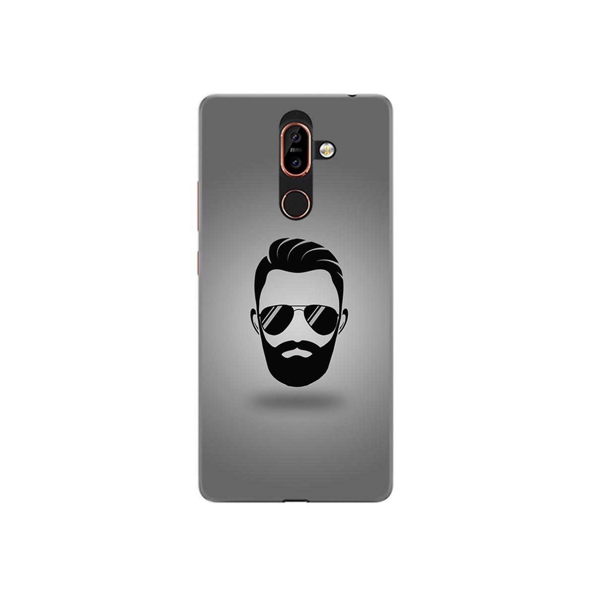 Funda Gel Tpu para Nokia 7 Plus Diseño Barba Dibujos