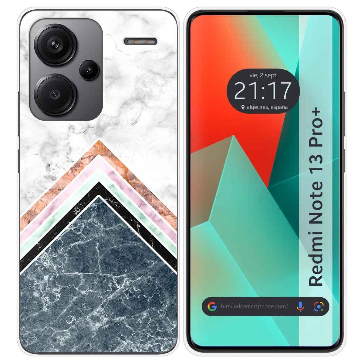 Funda Silicona para Xiaomi Redmi Note 13 Pro+ Plus 5G diseño Mármol 05 Dibujos