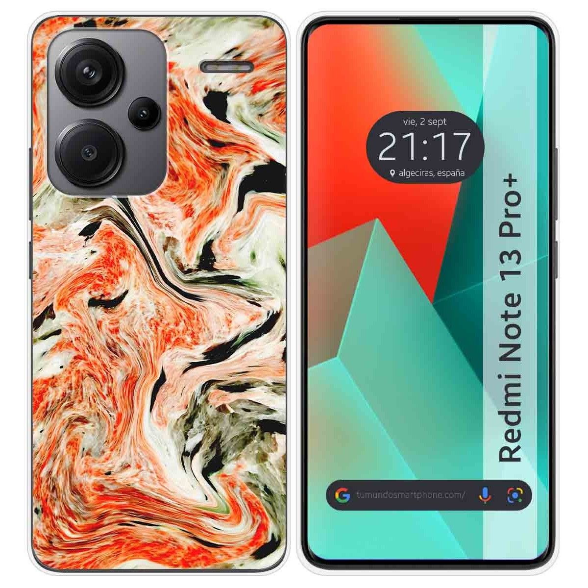 Funda Silicona para Xiaomi Redmi Note 13 Pro+ Plus 5G diseño Mármol 12 Dibujos