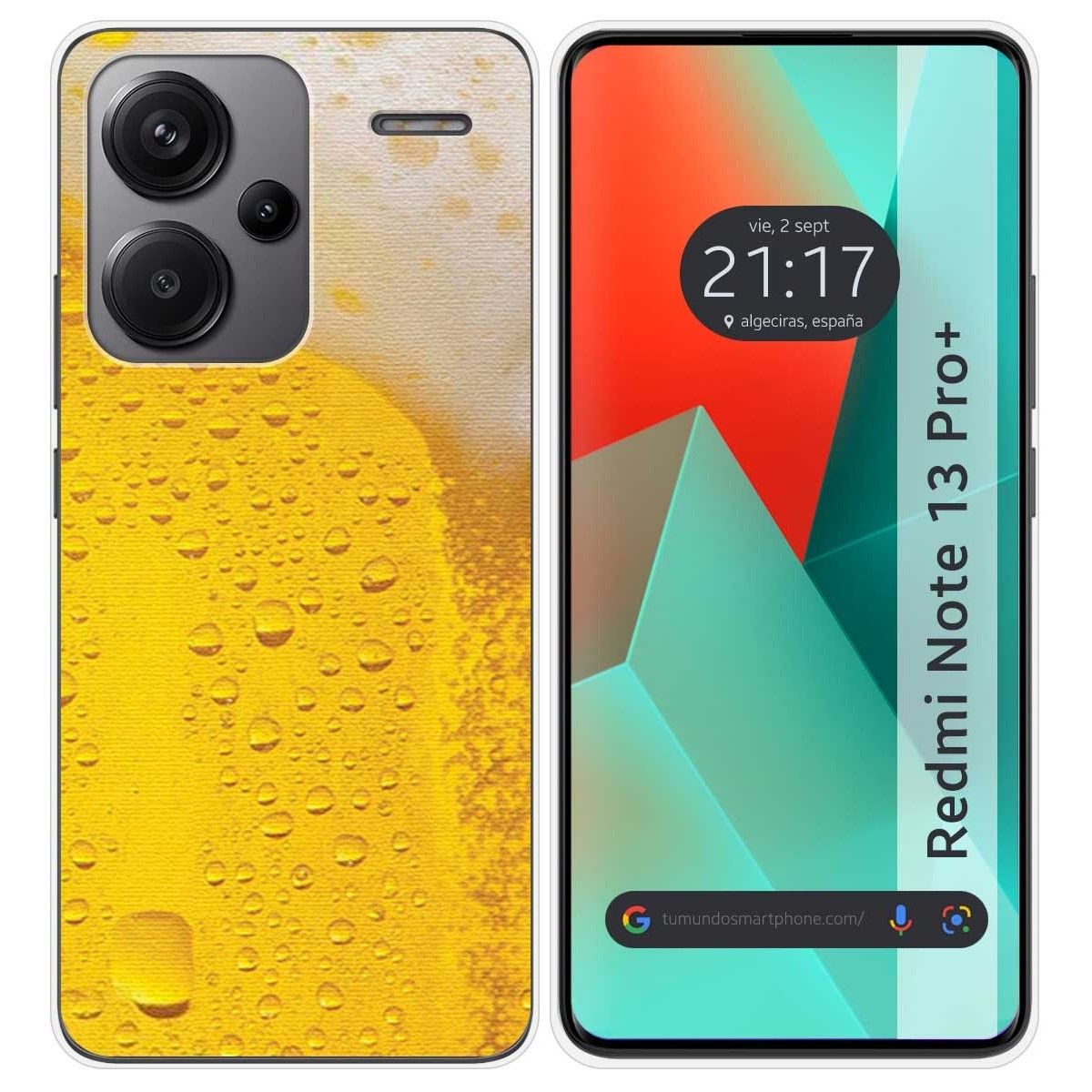 Funda Silicona para Xiaomi Redmi Note 13 Pro+ Plus 5G diseño Cerveza Dibujos