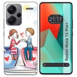 Funda Silicona para Xiaomi Redmi Note 13 Pro+ Plus 5G diseño Café Dibujos