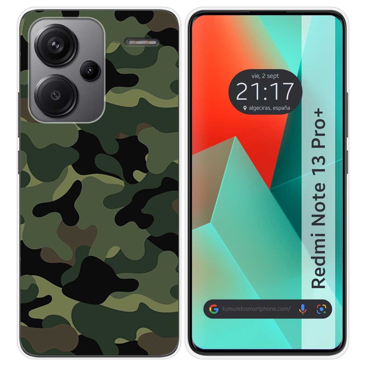 Funda Silicona para Xiaomi Redmi Note 13 Pro+ Plus 5G diseño Camuflaje Dibujos