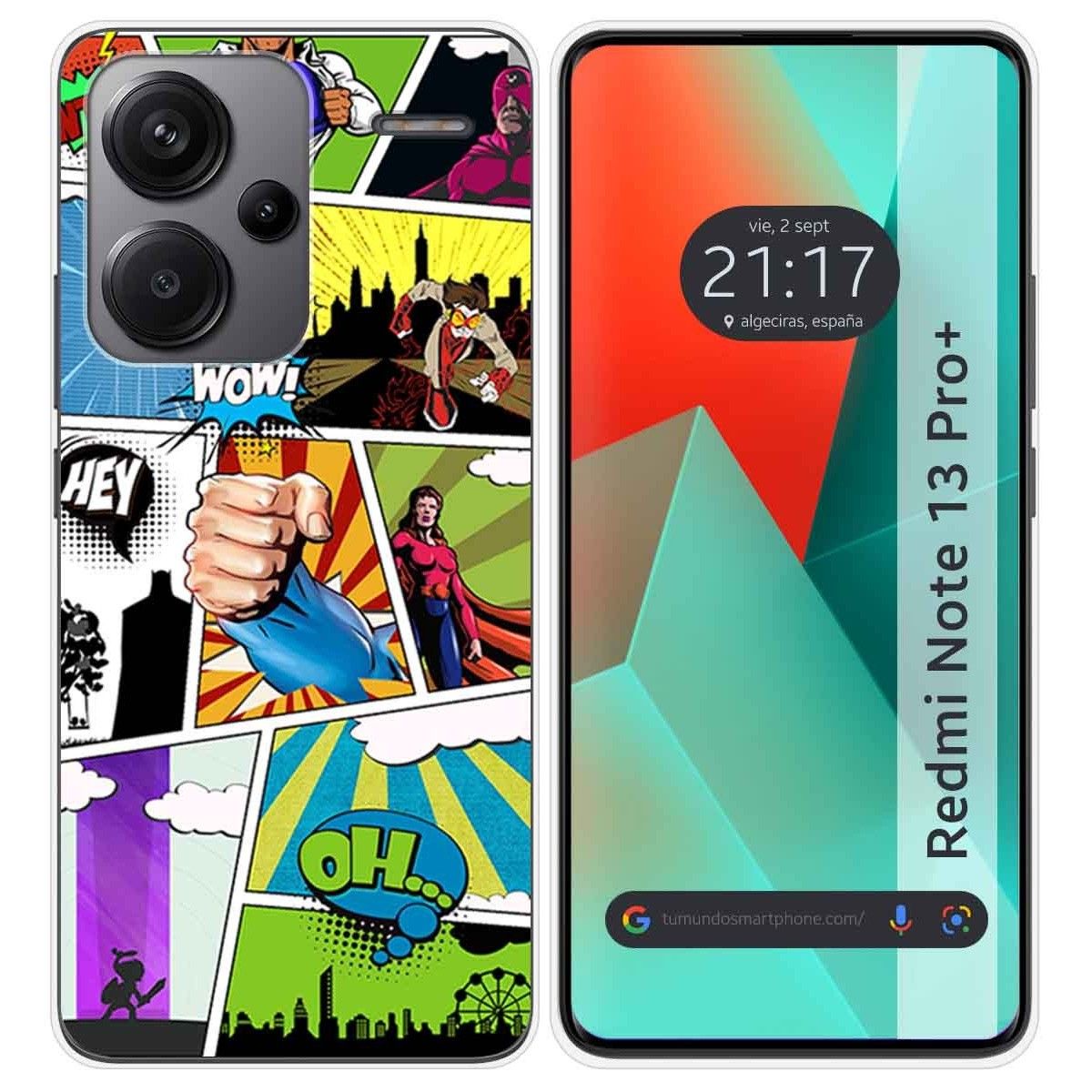 Funda Silicona para Xiaomi Redmi Note 13 Pro+ Plus 5G diseño Comic Dibujos