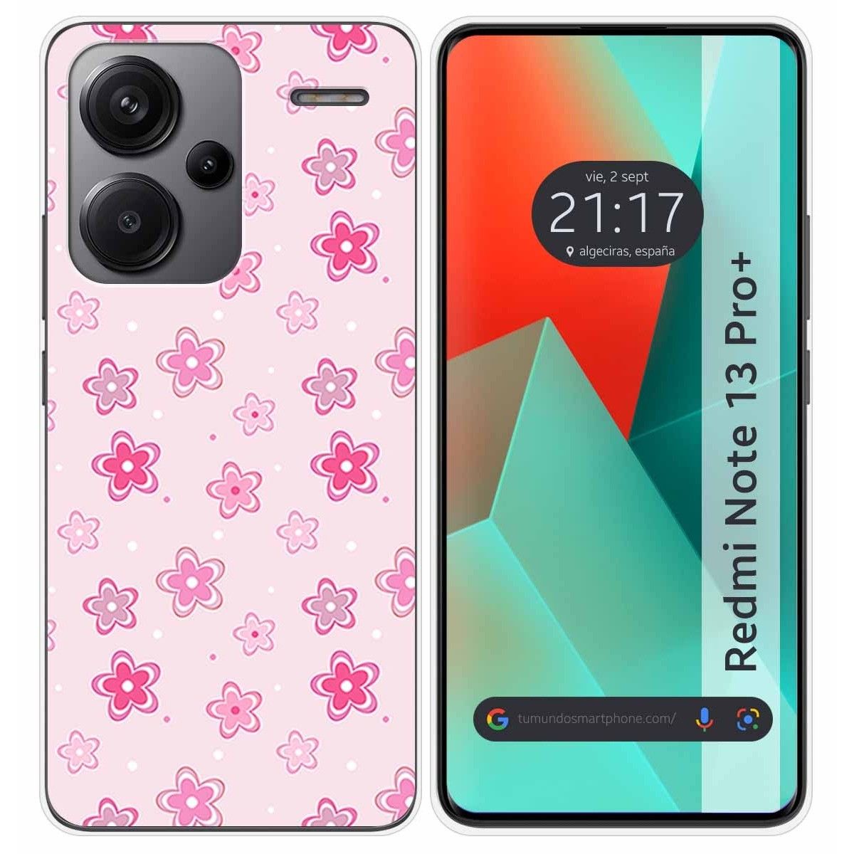 Funda Silicona para Xiaomi Redmi Note 13 Pro+ Plus 5G diseño Flores Dibujos