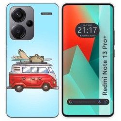 Funda Silicona para Xiaomi Redmi Note 13 Pro+ Plus 5G diseño Furgoneta Dibujos