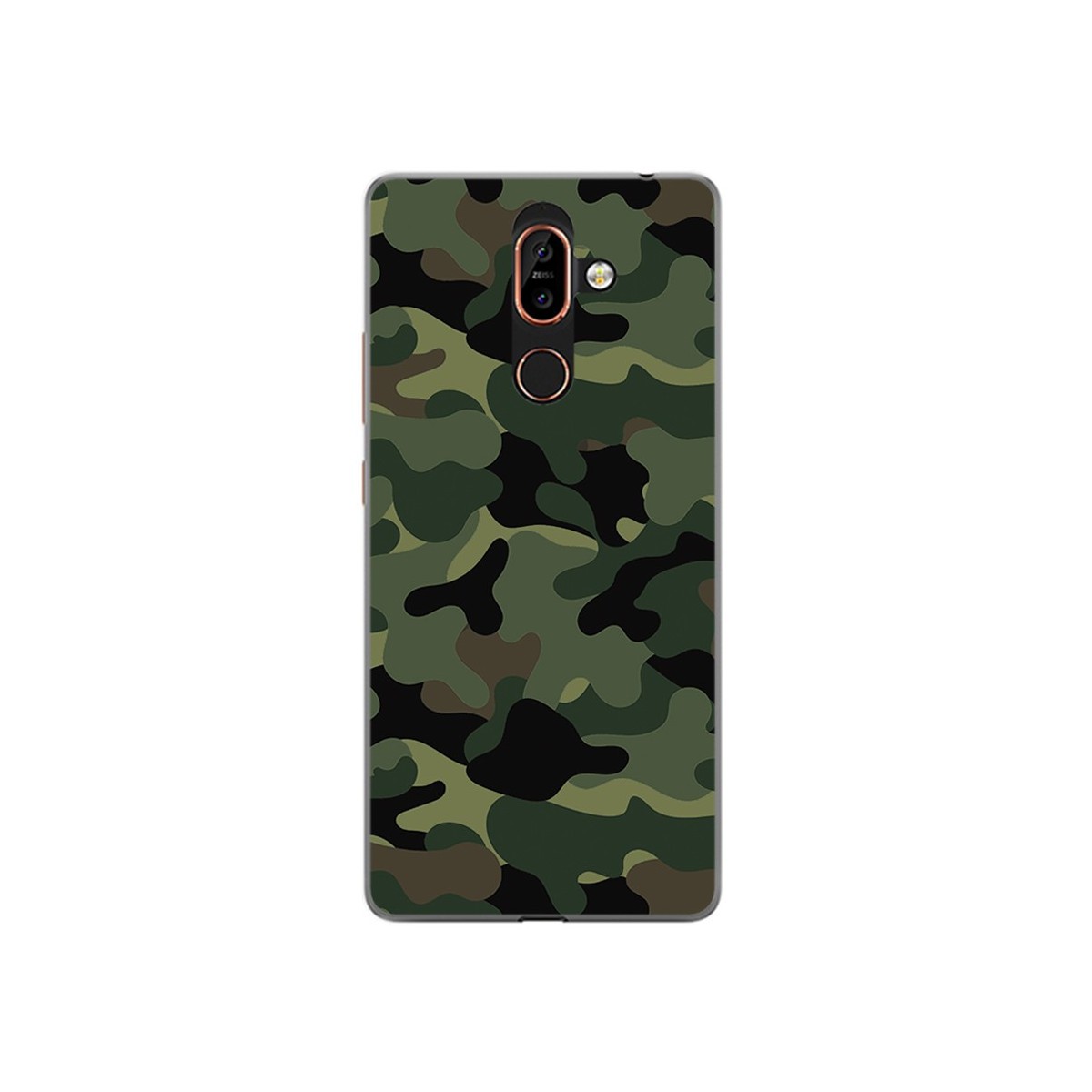 Funda Gel Tpu para Nokia 7 Plus Diseño Camuflaje Dibujos