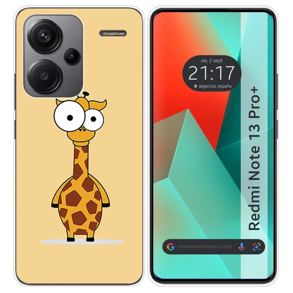 Funda Silicona para Xiaomi Redmi Note 13 Pro+ Plus 5G diseño Jirafa Dibujos