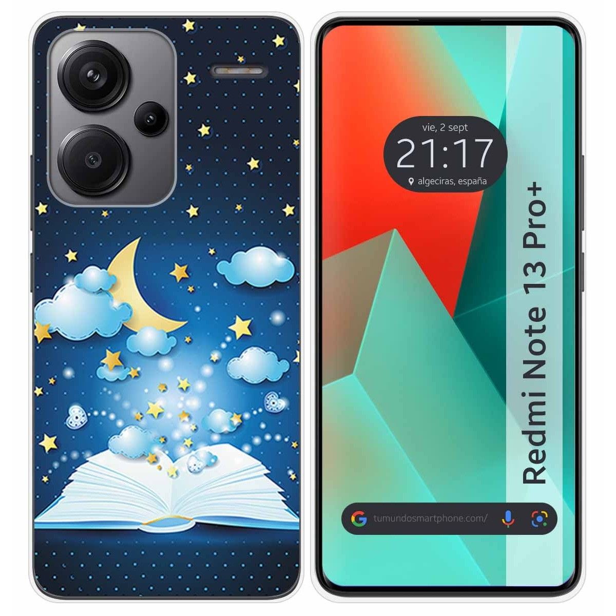 Funda Silicona para Xiaomi Redmi Note 13 Pro+ Plus 5G diseño Libro Cuentos Dibujos