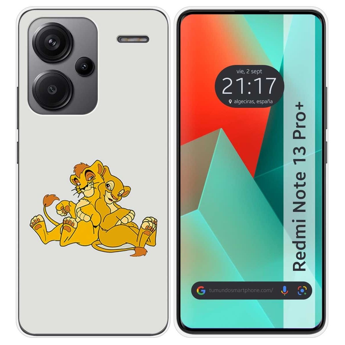 Funda Silicona para Xiaomi Redmi Note 13 Pro+ Plus 5G diseño Leones Dibujos