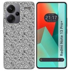 Funda Silicona para Xiaomi Redmi Note 13 Pro+ Plus 5G diseño Letras Dibujos