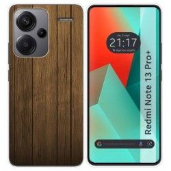 Funda Silicona para Xiaomi Redmi Note 13 Pro+ Plus 5G diseño Madera Dibujos