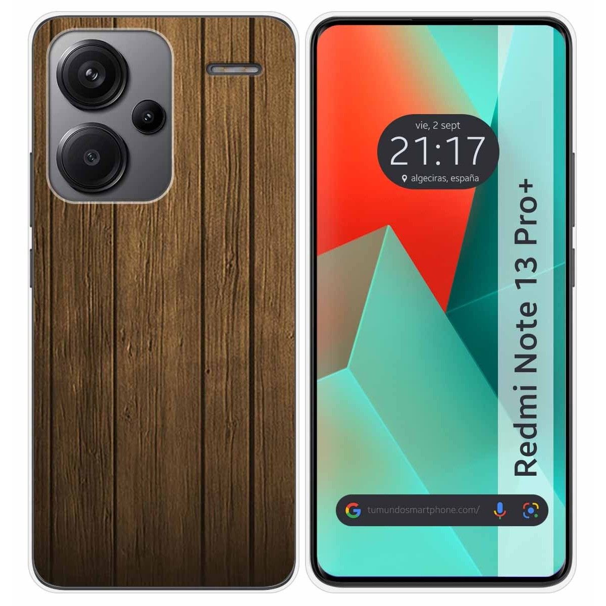 Funda Silicona para Xiaomi Redmi Note 13 Pro+ Plus 5G diseño Madera Dibujos