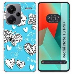 Funda Silicona para Xiaomi Redmi Note 13 Pro+ Plus 5G diseño Mariposas Dibujos