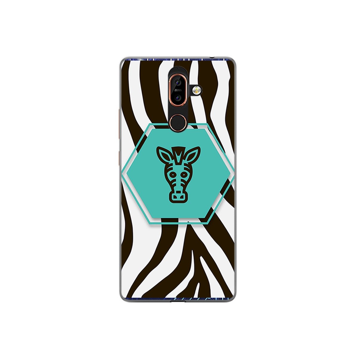 Funda Gel Tpu para Nokia 7 Plus Diseño Cebra Dibujos