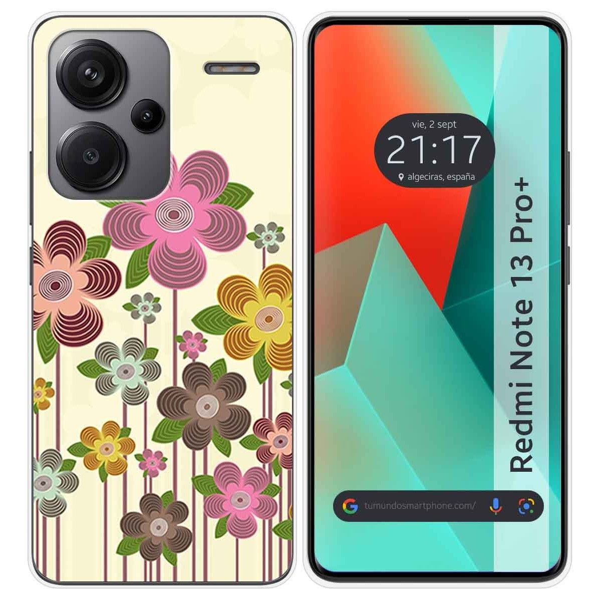 Funda Silicona para Xiaomi Redmi Note 13 Pro+ Plus 5G diseño Primavera En Flor Dibujos