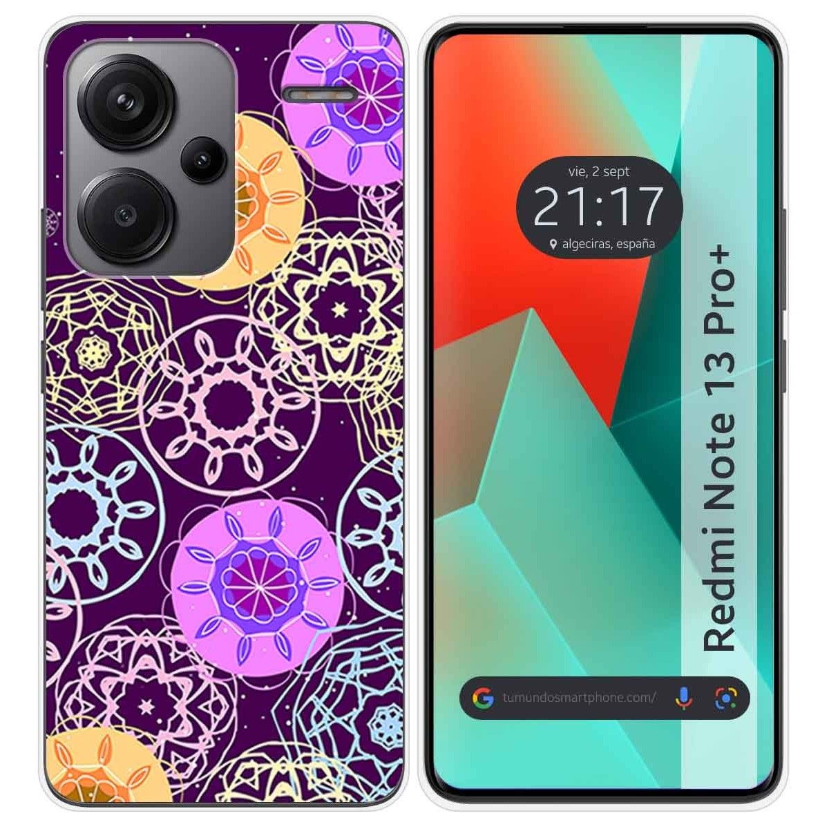 Funda Silicona para Xiaomi Redmi Note 13 Pro+ Plus 5G diseño Radial Dibujos