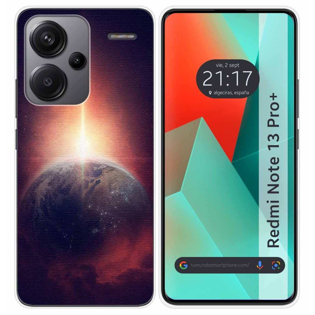 Funda Silicona para Xiaomi Redmi Note 13 Pro+ Plus 5G diseño Tierra Dibujos