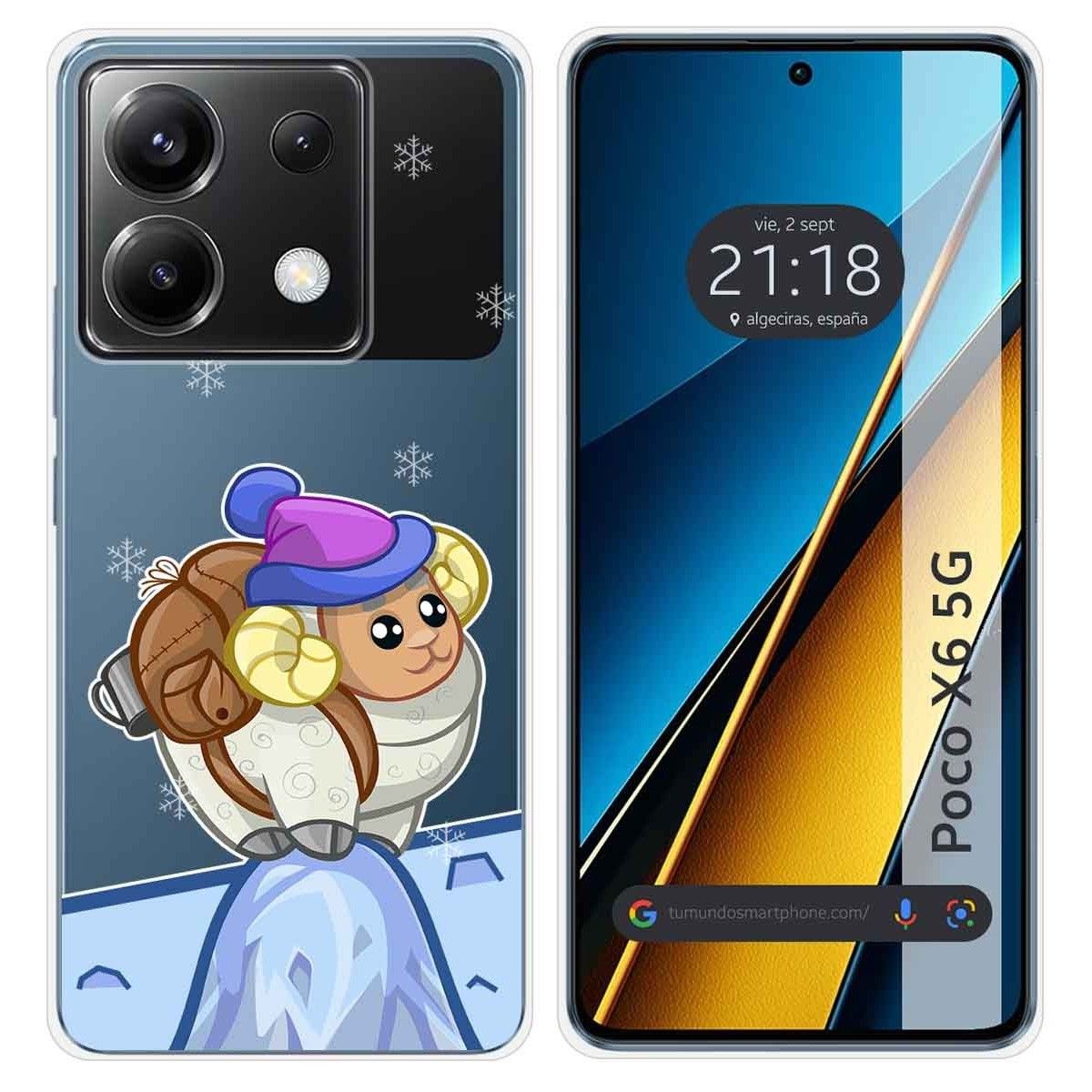 Funda Silicona Transparente para Xiaomi Poco X6 5G diseño Cabra Dibujos