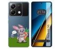 Funda Silicona Transparente para Xiaomi Poco X6 5G diseño Conejo Dibujos
