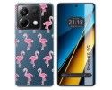 Funda Silicona Transparente para Xiaomi Poco X6 5G diseño Flamenco Dibujos