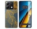 Funda Silicona Transparente para Xiaomi Poco X6 5G diseño Hojas Dibujos