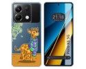 Funda Silicona Transparente para Xiaomi Poco X6 5G diseño Jirafa Dibujos