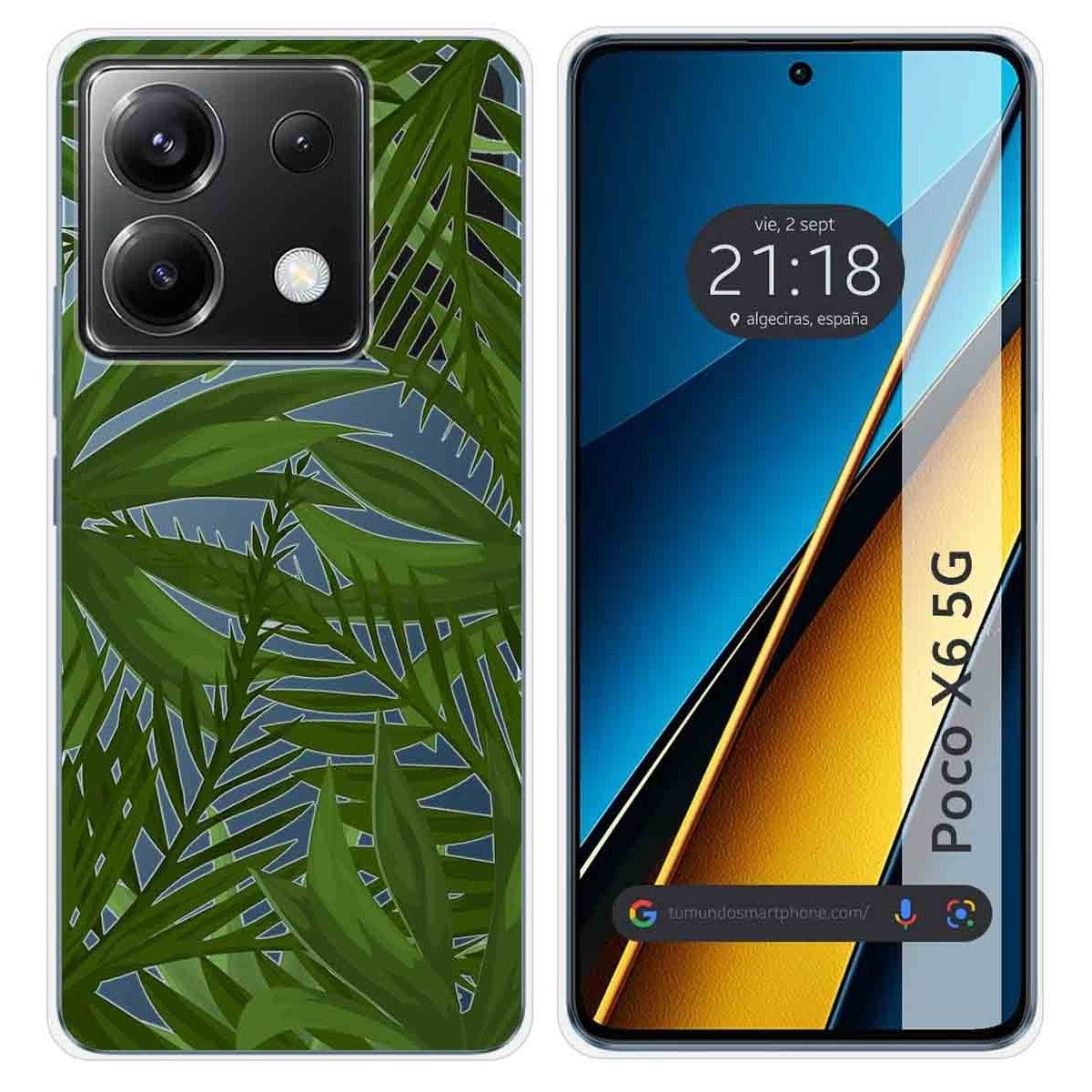 Funda Silicona Transparente para Xiaomi Poco X6 5G diseño Jungla Dibujos