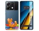 Funda Silicona Transparente para Xiaomi Poco X6 5G diseño Leopardo Dibujos