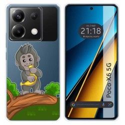 Funda Silicona Transparente para Xiaomi Poco X6 5G diseño Mono Dibujos