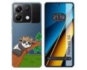 Funda Silicona Transparente para Xiaomi Poco X6 5G diseño Panda Dibujos