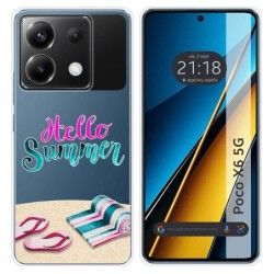 Funda Silicona Transparente para Xiaomi Poco X6 5G diseño Summer Dibujos