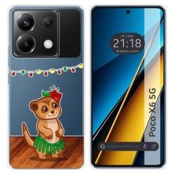 Funda Silicona Transparente para Xiaomi Poco X6 5G diseño Suricata Dibujos