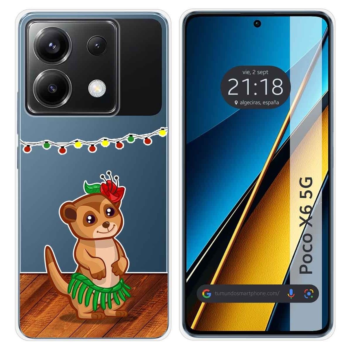 Funda Silicona Transparente para Xiaomi Poco X6 5G diseño Suricata Dibujos