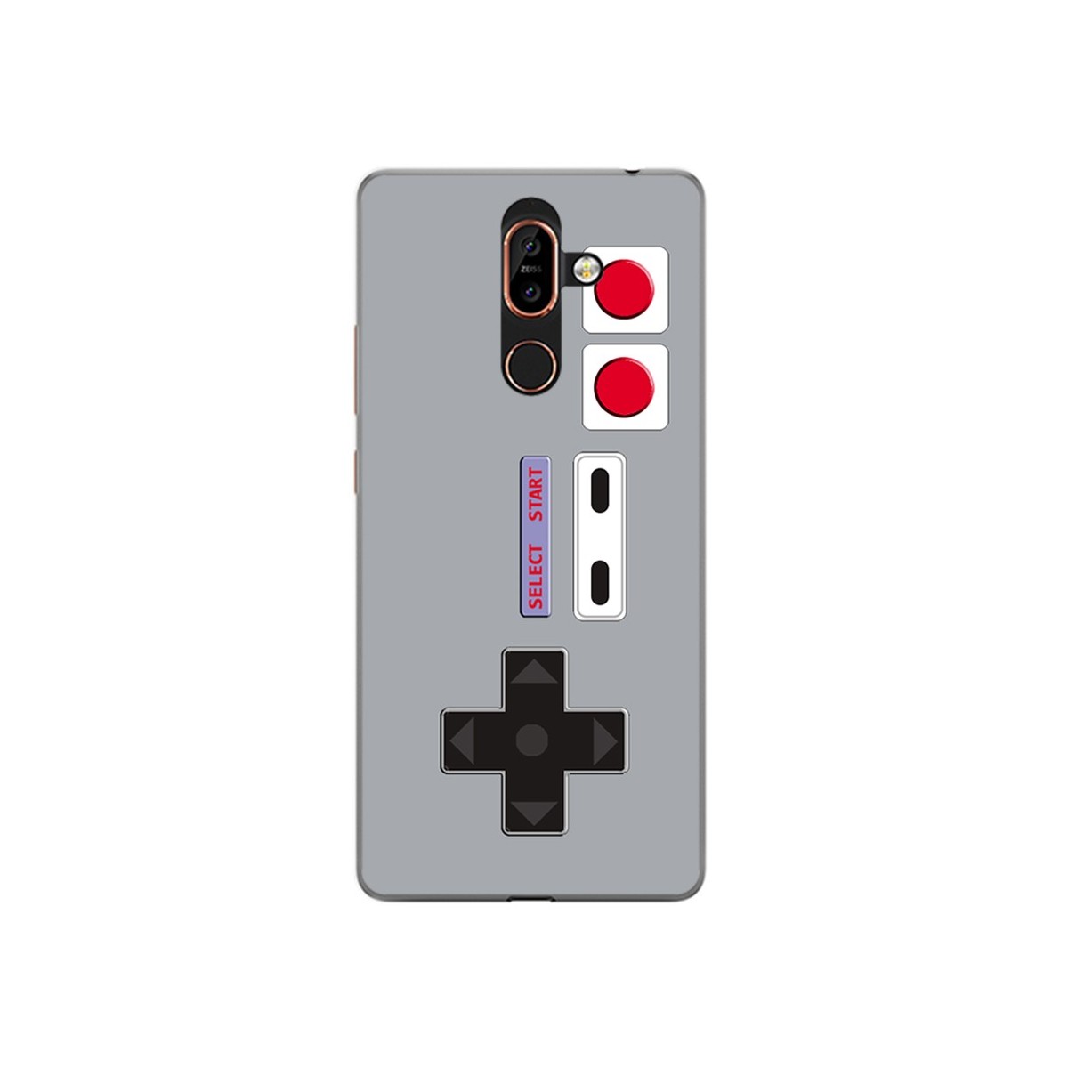 Funda Gel Tpu para Nokia 7 Plus Diseño Consola Dibujos