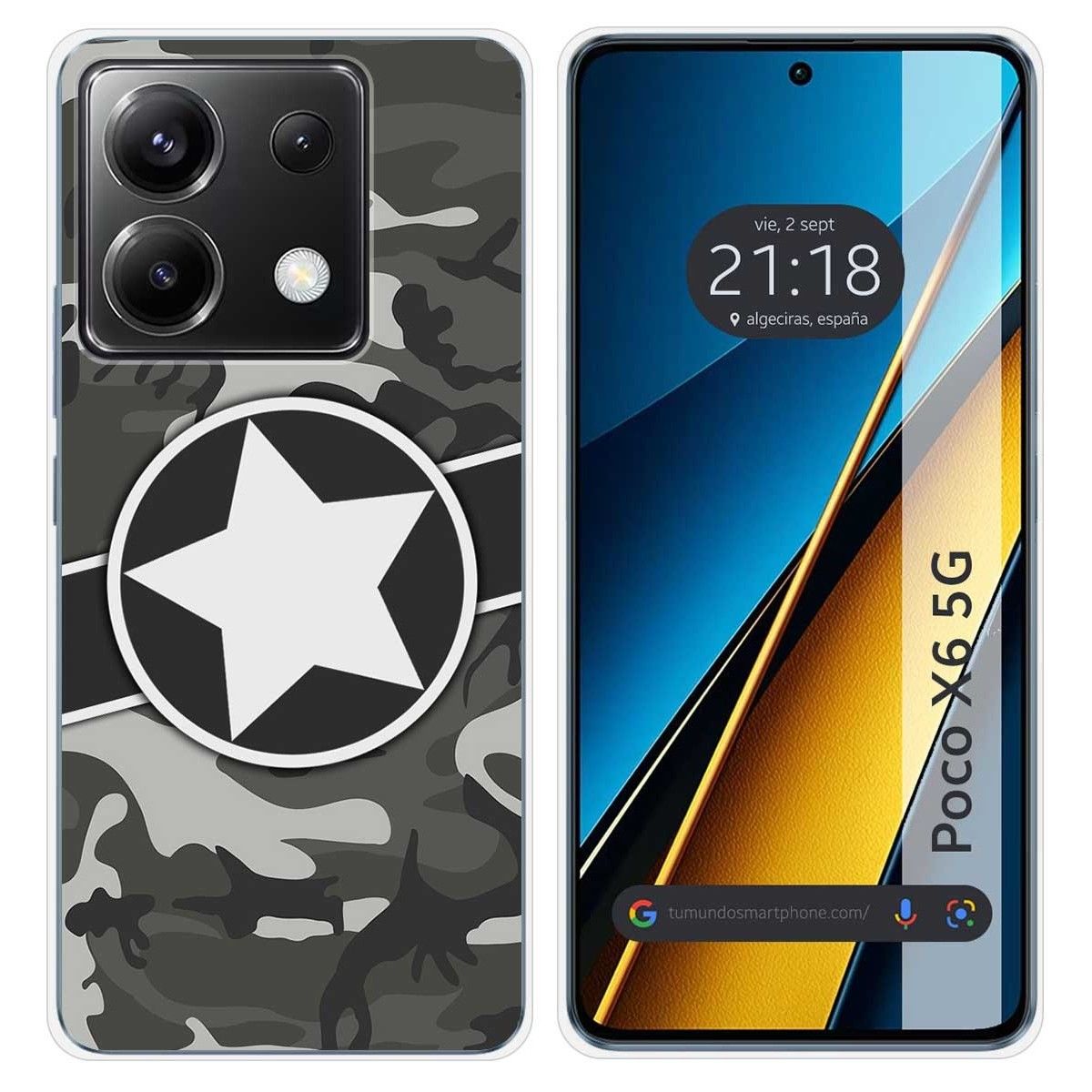 Funda Silicona para Xiaomi Poco X6 5G diseño Camuflaje 02 Dibujos