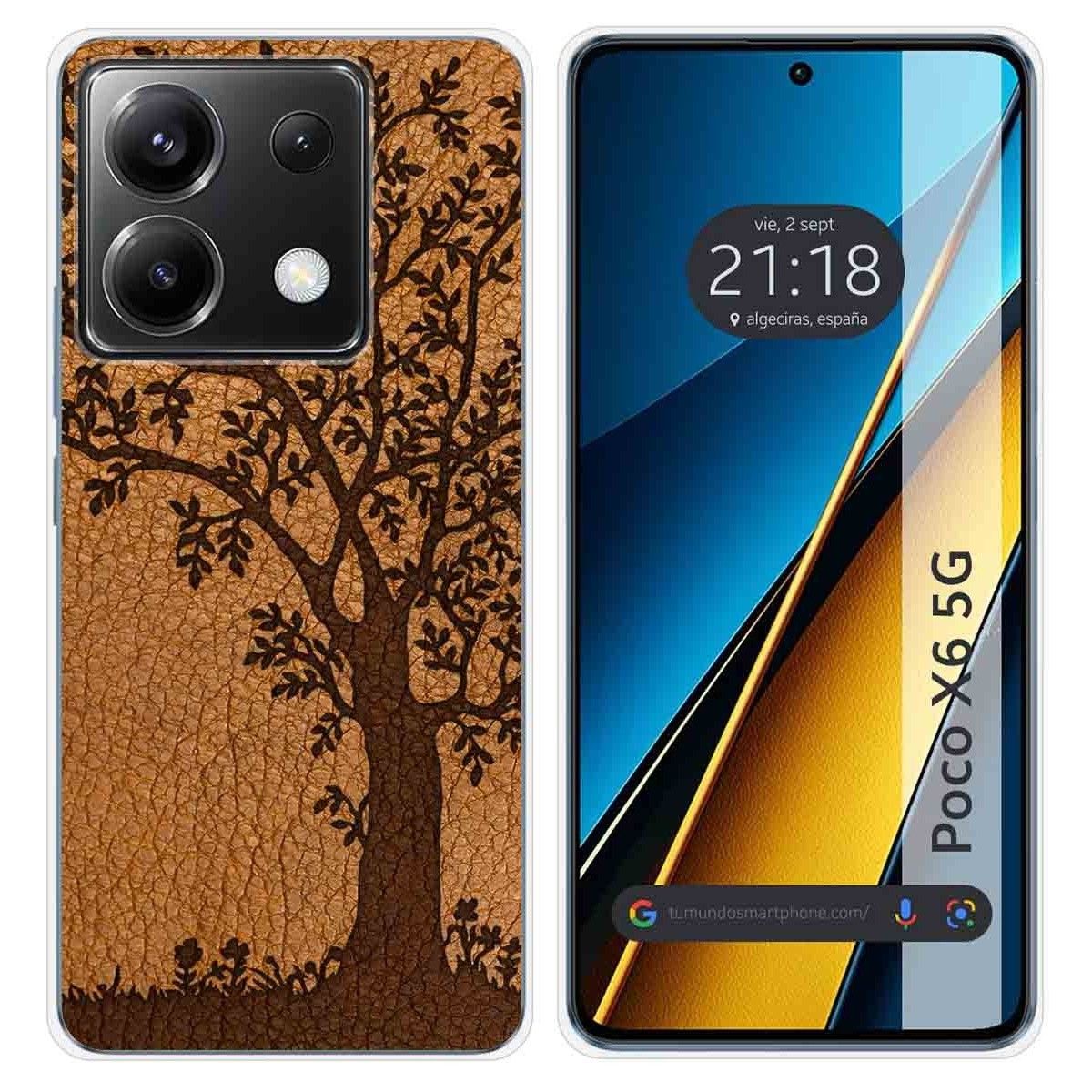 Funda Silicona para Xiaomi Poco X6 5G diseño Cuero 03 Dibujos