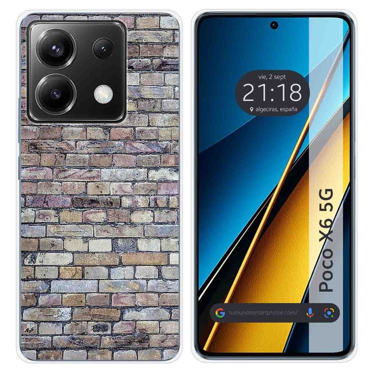 Funda Silicona para Xiaomi Poco X6 5G diseño Ladrillo 02 Dibujos