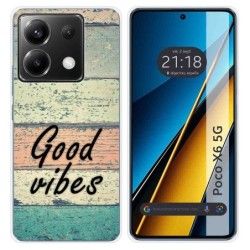 Funda Silicona para Xiaomi Poco X6 5G diseño Madera 01 Dibujos