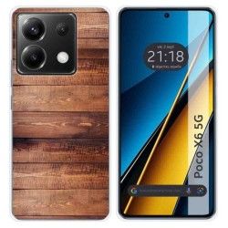 Funda Silicona para Xiaomi Poco X6 5G diseño Madera 02 Dibujos