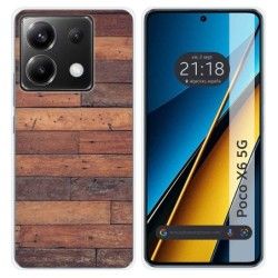 Funda Silicona para Xiaomi Poco X6 5G diseño Madera 03 Dibujos