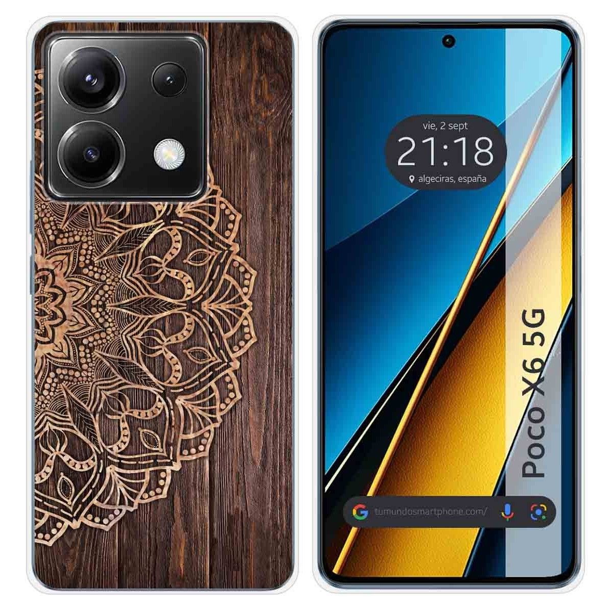 Funda Silicona para Xiaomi Poco X6 5G diseño Madera 06 Dibujos