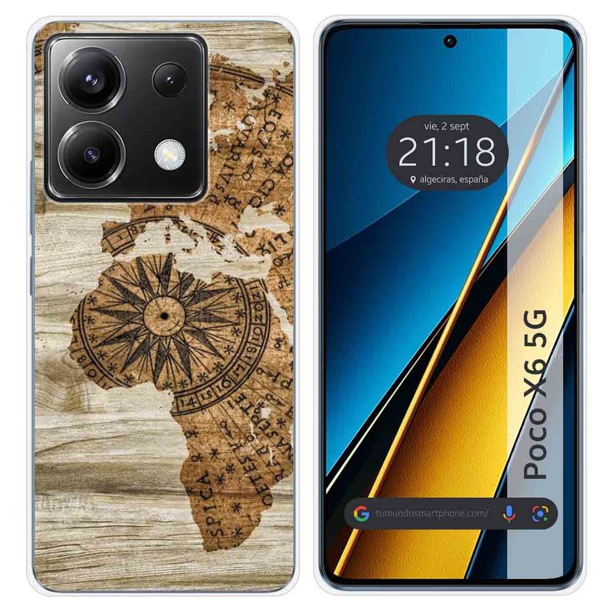 Funda Silicona para Xiaomi Poco X6 5G diseño Madera 07 Dibujos