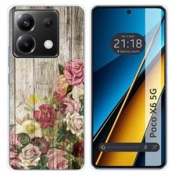 Funda Silicona para Xiaomi Poco X6 5G diseño Madera 08 Dibujos