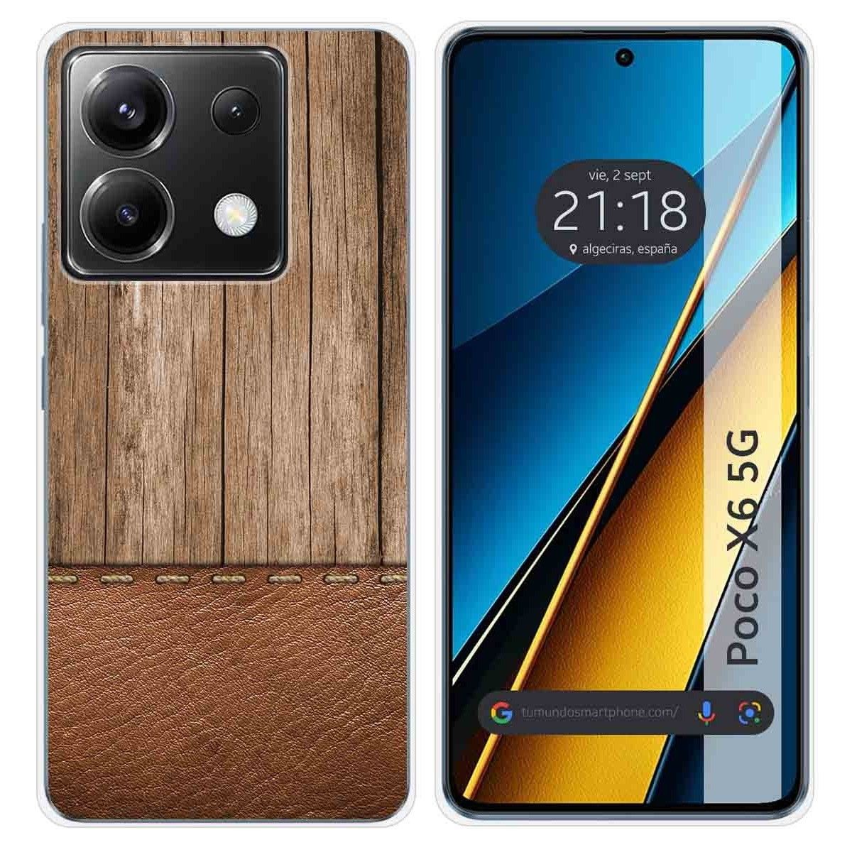 Funda Silicona para Xiaomi Poco X6 5G diseño Madera 09 Dibujos