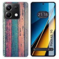 Funda Silicona para Xiaomi Poco X6 5G diseño Madera 10 Dibujos