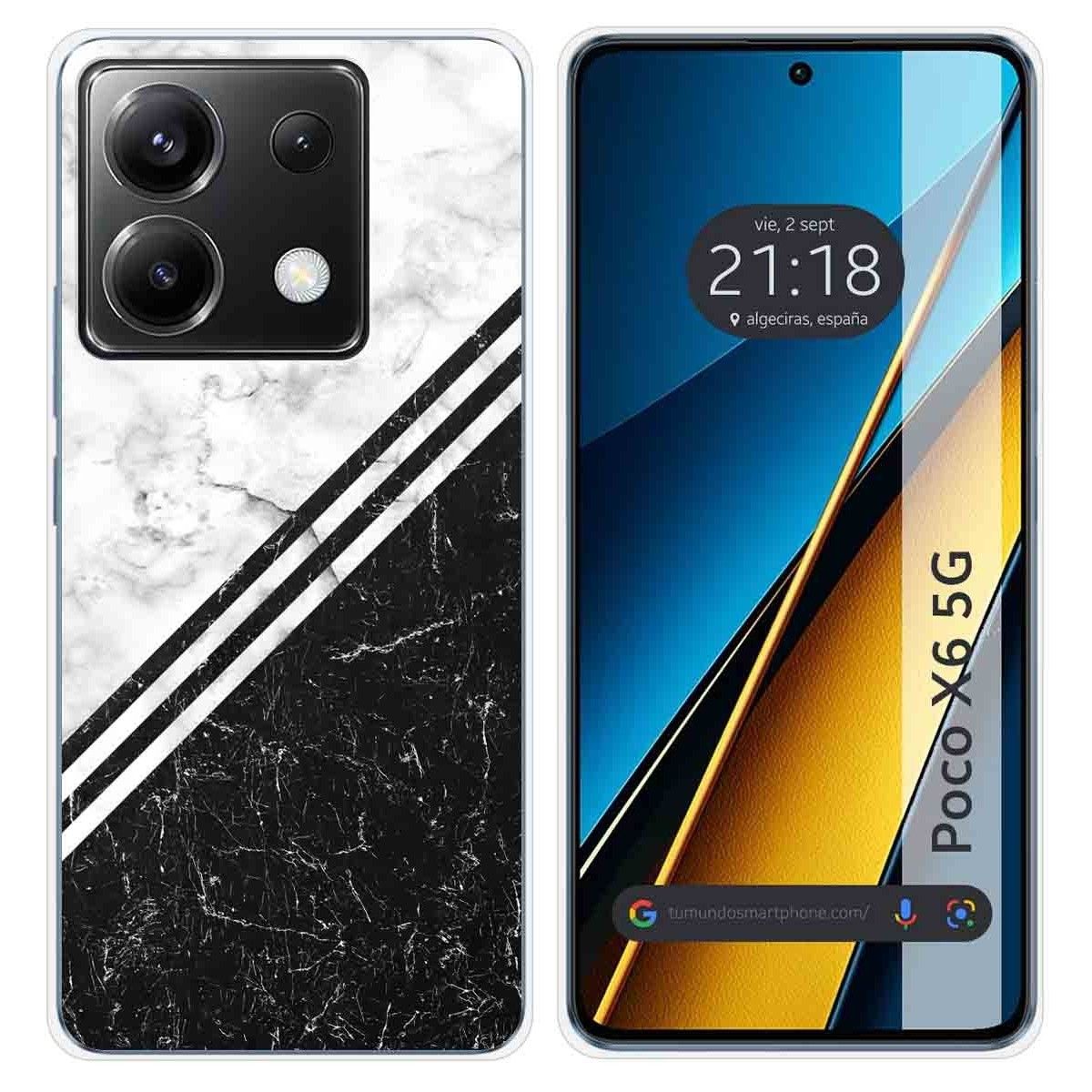 Funda Silicona para Xiaomi Poco X6 5G diseño Mármol 01 Dibujos